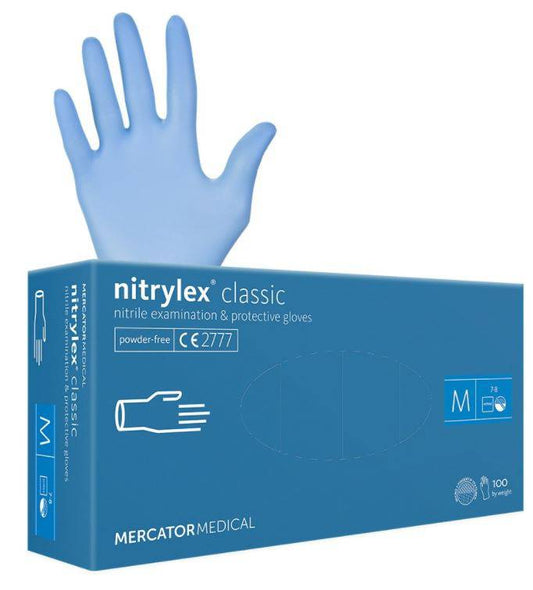 Classic Blue Nitrile Gloves - Medium
