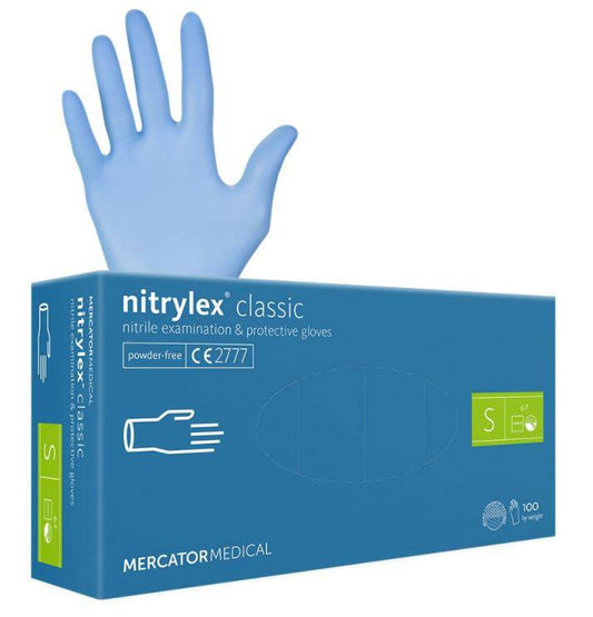 Classic Blue Nitrile Gloves - Small